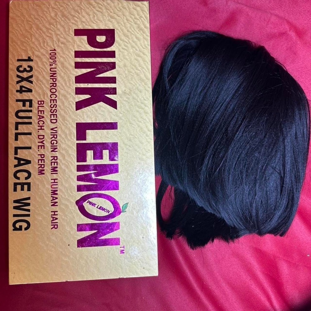 Pink Lemon Full Lace Wig Sugar Natural Black Human Hair Pre-Plucked Wig